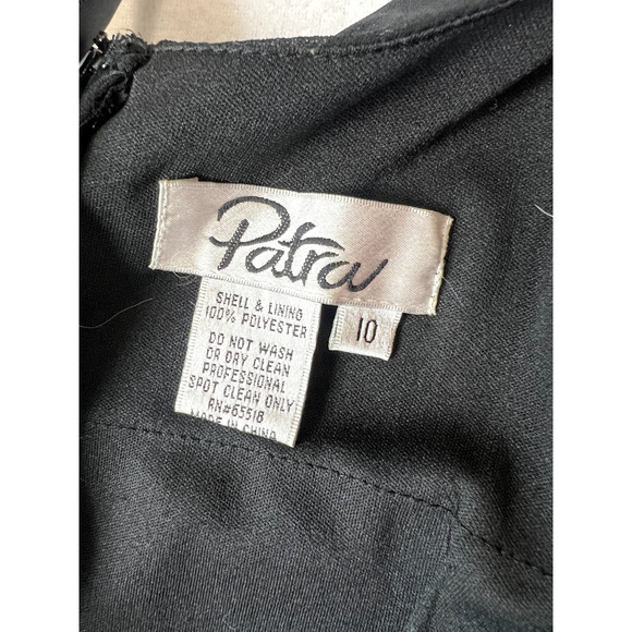 Patra Women's Black Sleeveless Cocktail Dress Size 10p Ruffles Party Cruise NWT - Picture 10 of 16